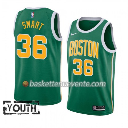 Maillot Basket Boston Celtics Marcus Smart 36 2018-19 Nike Vert Swingman - Enfant